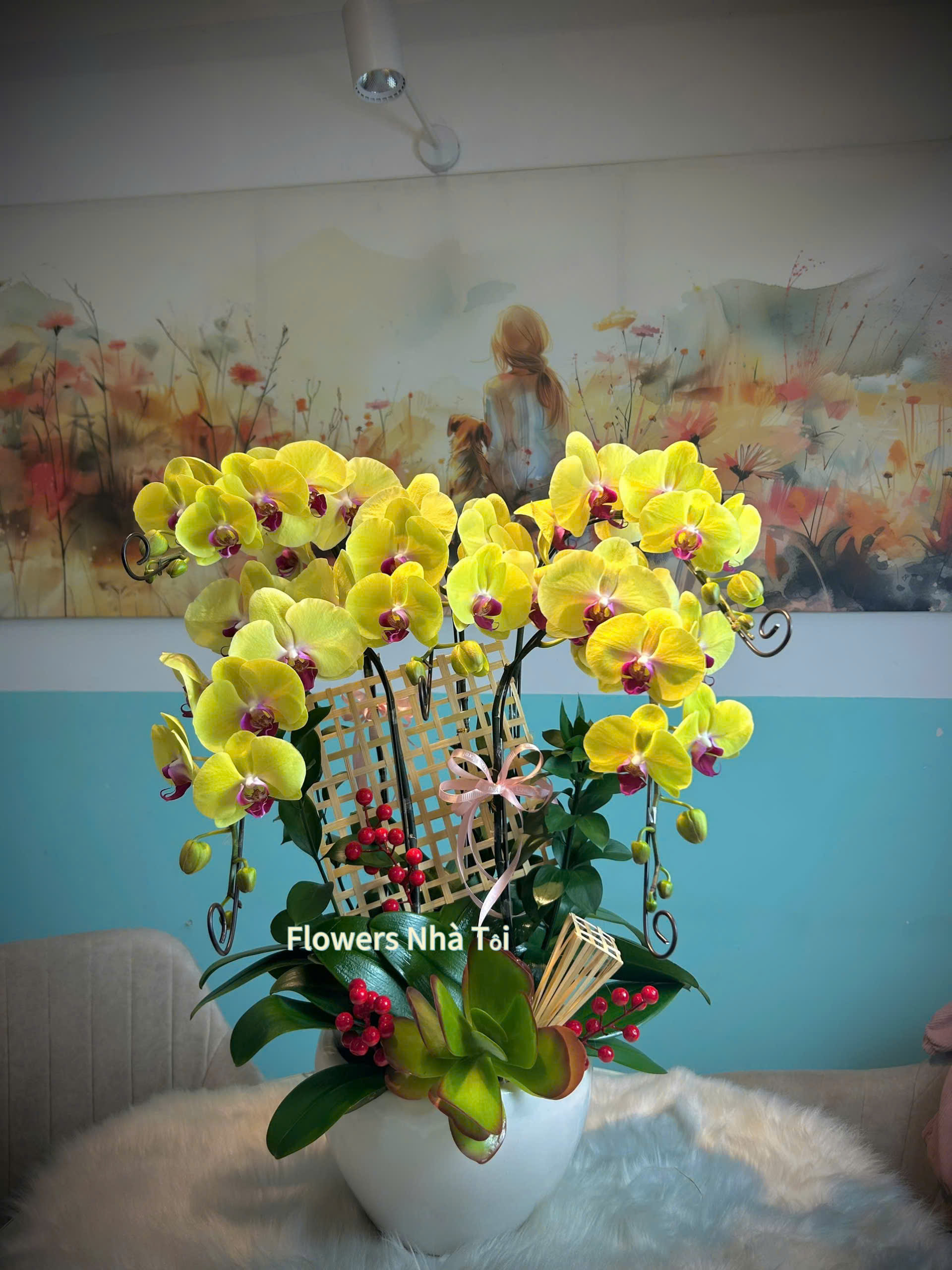 CHẬU LAN VÀNG 5 CÀNH 02